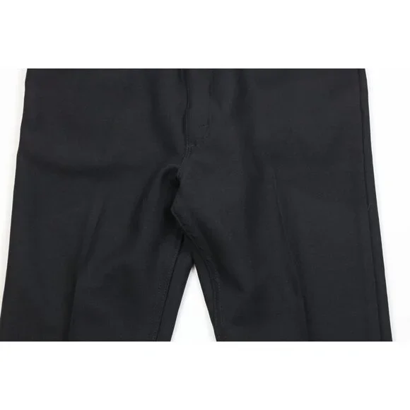 Vintage 90s Wrangler Mens 38x30 Knit Flared Wide Leg Western Chino Pants Black